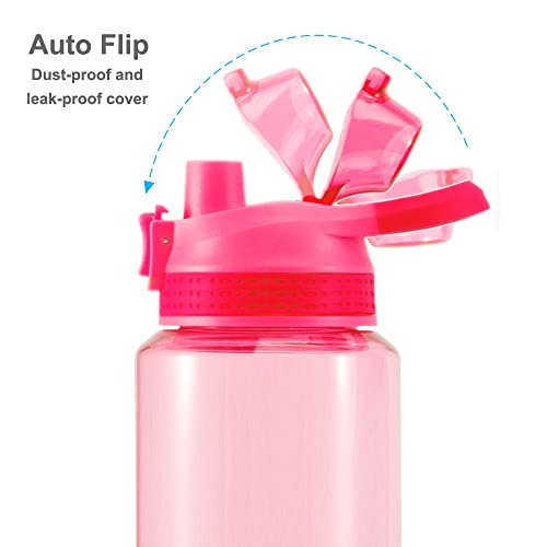 30oz Glitter Flamingo Water Bottle for Women & Girls