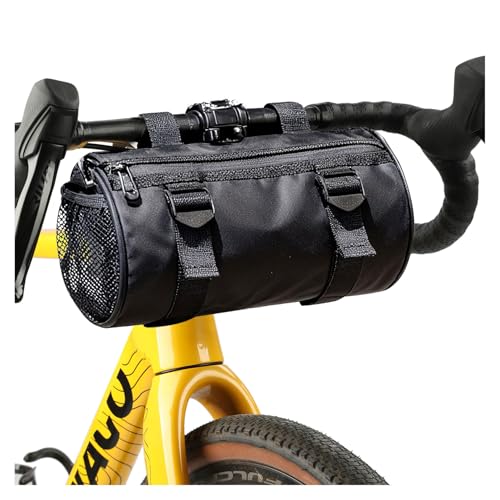 SEAFEW 6L Large Black Bike Handlebar Bag Waterproof Rain Cover for Cycling