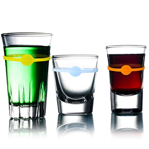 24 Silicone Drink Markers - Reusable Cup and Glass Identifiers