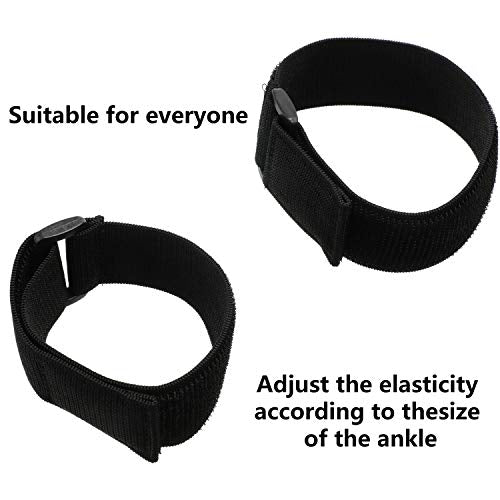 Elastic Cycling Pant Leg Bands - 6 Pcs Set, Black