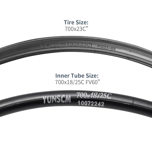 YunSCM 2-Pack 700x23C Road Bike Tires Black01 - Compatible with 700x21-25C
