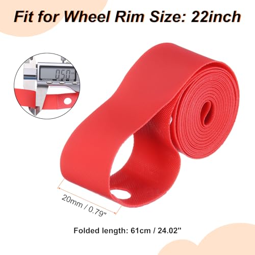 Bicycle Rim Strip - 22" x 20mm, Durable PVC Bike Tire Liner (2-Pack)