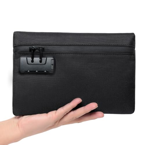 Tactical Tool Bag with Combination Lock - 9.4" x 6.5" - Black