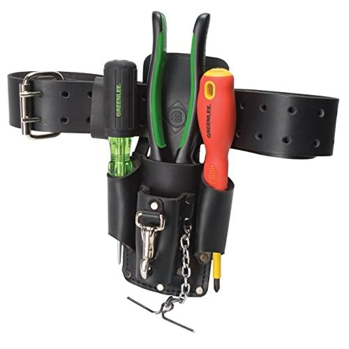 Greenlee - Pouch, Leather 4 Pocket (0258-14), Black