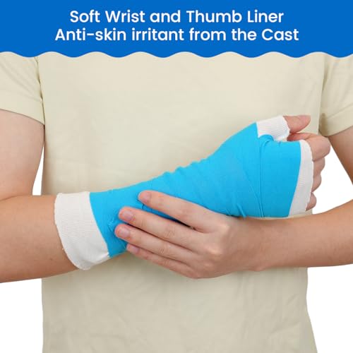 Velpeau 10 Pcs White Medium Hand Sock Liners for Splint & Cast Wraps