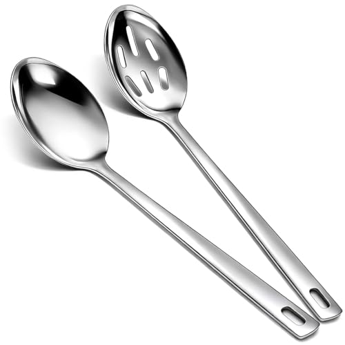 Kyraton Cooking Spoon Set, Stainless Steel Kitchen Serving, Solid
