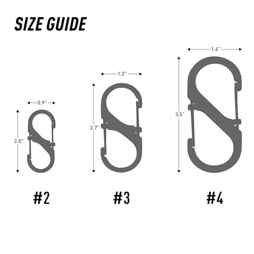 Lockable Dual Carabiner - Stainless Steel S-Biner #4 - 1 Count