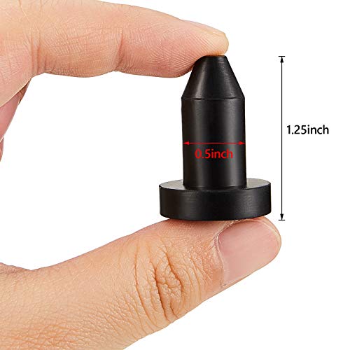 Kayak Drain Plugs - 12 Pcs Black Silicone 1/2 Inch