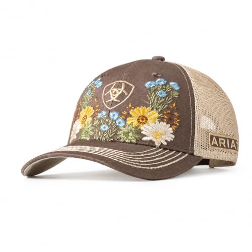 Ariat Women's Vintage Flowers Embroidered Trucker Cap - Brown