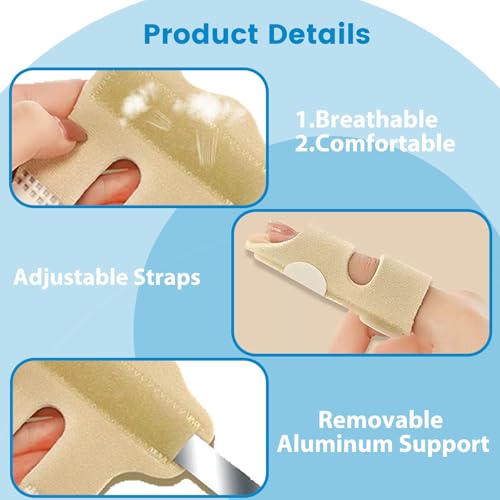 Adjustable Finger Splint for Pain Relief - Beige, 2 Count
