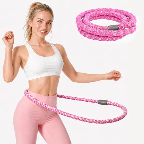 Weighted Hula Hoop for Adults - 2.6lb Portable Exercise Hoop