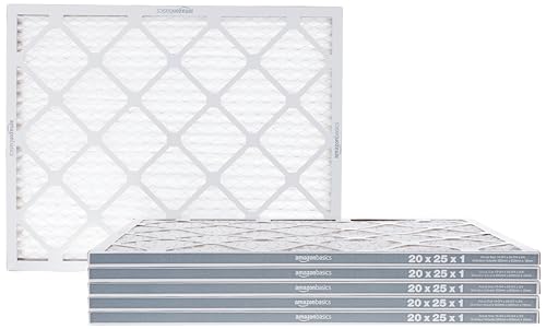 Amazon Basics 20x25x1 Air Filter 6-Pack - MERV 8 Electrostatic Furnace & AC Filters for Dust & Allergen Control