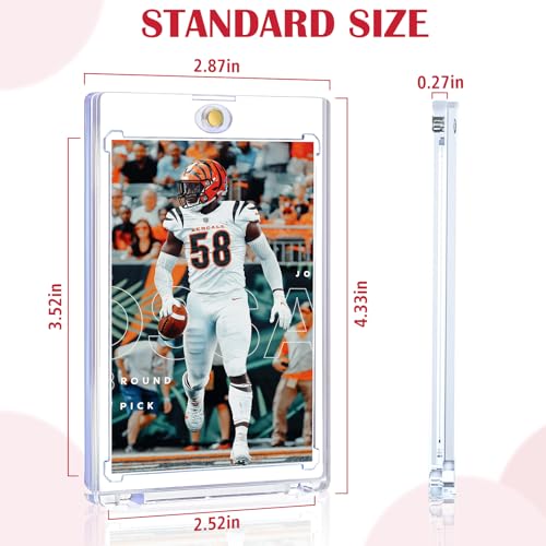 8ct Magnetic Card Holders - 35pt Hard Card Sleeves for Trading Cards