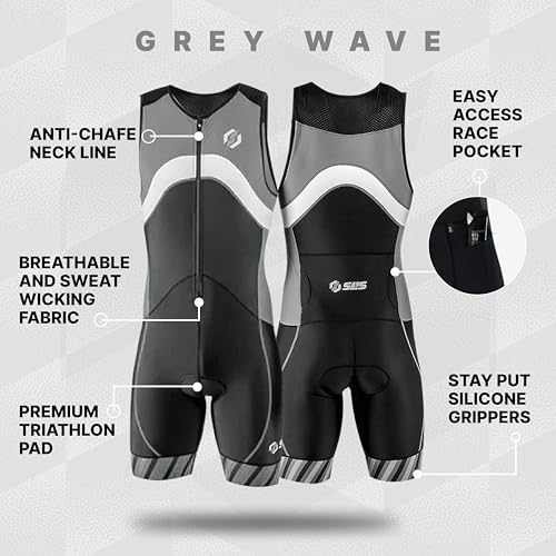 Premium Sleeveless Triathlon Suit for Men - Quick Drying with Large Pocket