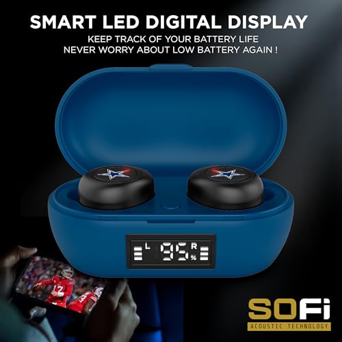 Chicago Bears True Wireless Earbuds - Bluetooth 5.0, 63 Hour Battery