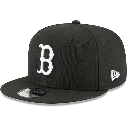 New Era MLB Boston Red Sox 9Fifty Adjustable Snapback Hat Cap - Black White
