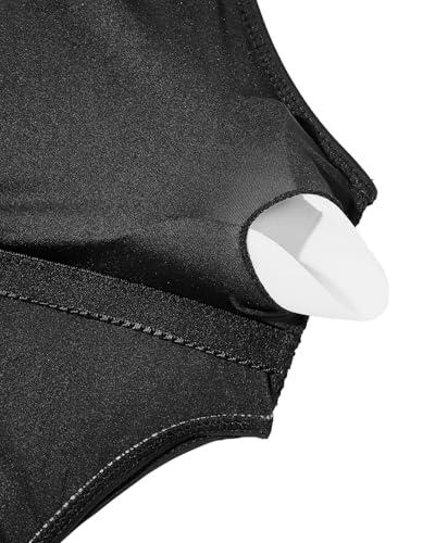 One Piece Swimsuit for Teens - Cut Out Crossback - Black, 12-13 Years