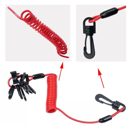 ISURE MARINE Universal Boat Kill Switch Key Lanyard Set for Mercury, Yamaha, Honda, Suzuki