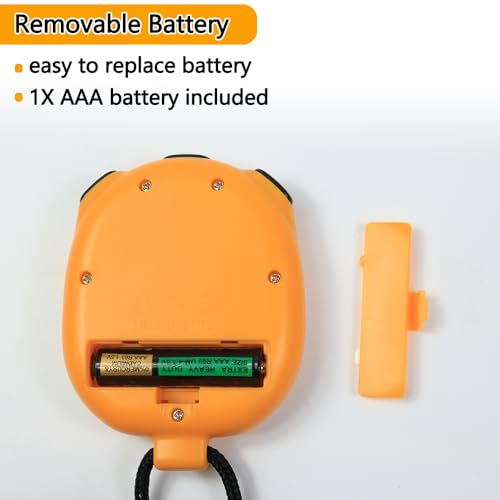 Digital Stopwatch Timer with Countdown - 2 Pack, Orange