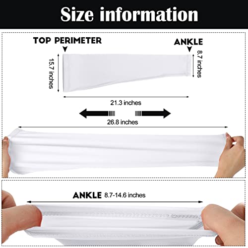Compression Leg Sleeves - Long Knee Sleeve - White