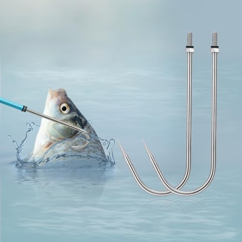 SANLIKE 6MM Stainless Steel Fishing Gaff Hook Screw Thread Protective Cover