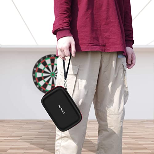 ALKOO Dart Case Holder Bag for 12 Darts – Red, Holds 12 Steel/Soft Tip Darts