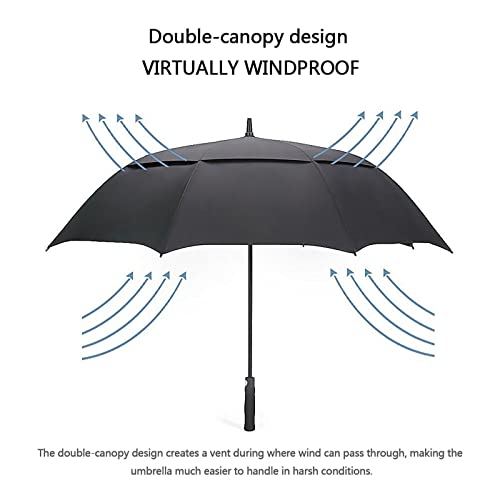 Windproof Golf Umbrella - Auto Open, Extra Large Canopy, Waterproof