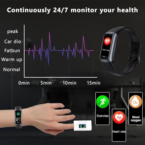 Fitness Tracker with Heart Rate, Blood Oxygen & Sleep Monitor