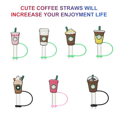 Straw Cover for 7-8mm Straws - 7 Unique Designs - 8mm