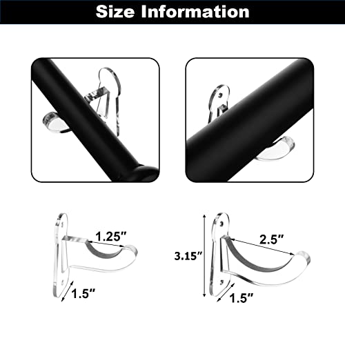 Cosmos Acrylic Baseball Bat Wall Mount Holder Stand Transparent Clear Set for 2-5/8" Barrel