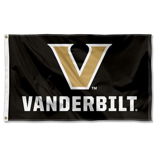 Vanderbilt Commodores Large Polyester Grommet Banner Flag - 3x5 ft Sports Team Flag