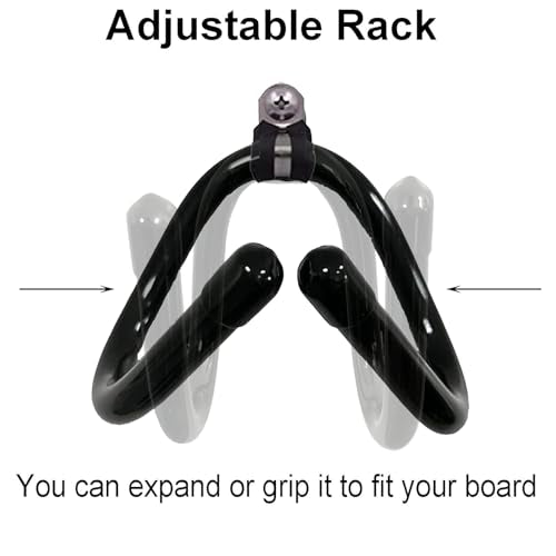 Universal Skateboard Wall Mount Rack - 2 Pack Adjustable Storage