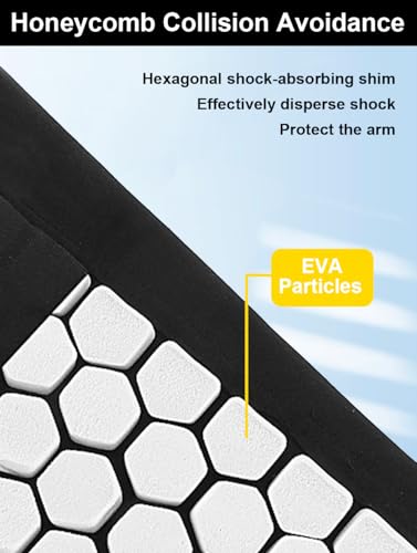 Honeycomb Anti-Collision Arm Sleeves - 2 Pack, Medium Black