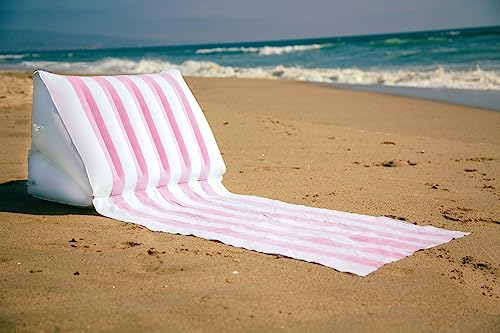 BeachBack Inflatable Beach Lounger Pack of 1 with Adjustable Support Coral