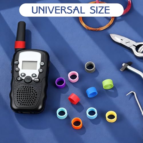 10 Pcs Colorful Antenna Rubber Rings for Two Way Radios
