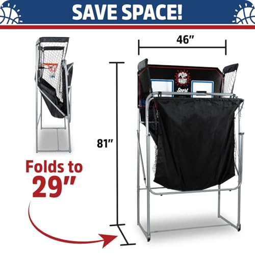 Dual Shot Sport Arcade Basketball Game - Black and Blue