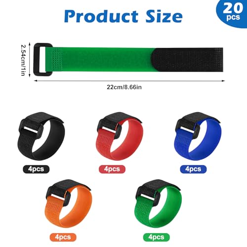 20Pcs Fishing Rod Holder Straps & Tackle Ties for Anglers