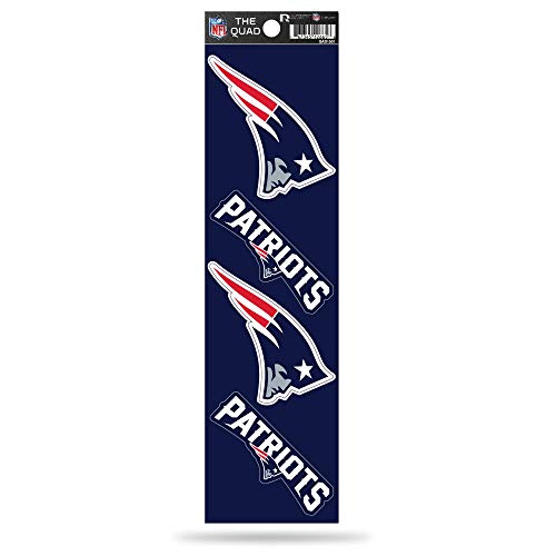 New England Patriots NFL Quad Decal Set - 4 Pack