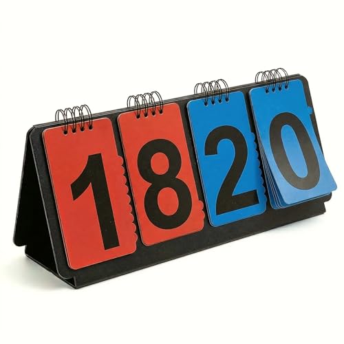 ShYeenei Black Tabletop Scoreboard Flipper - Manual Score Keeper for Sports