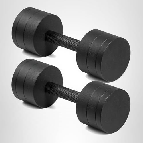 CAP 15 lb Adjustable Dumbbell – Compact Cast Iron Weight with Black Handle - Pair