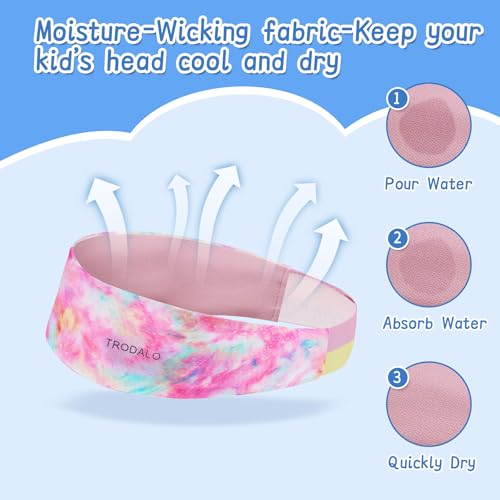 Kids Sports Headbands - Moisture Wicking Sweatbands, Multicolor