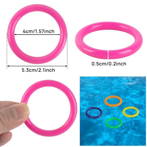70 Pack 2.1 Inch Plastic Rings - Mixed Colors for Crafts