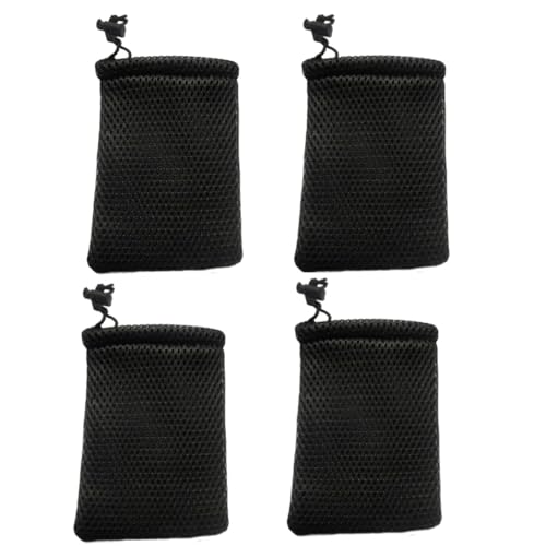 Small Nylon Mesh Drawstring Storage Bags - 6 Pack, 6" x 4"