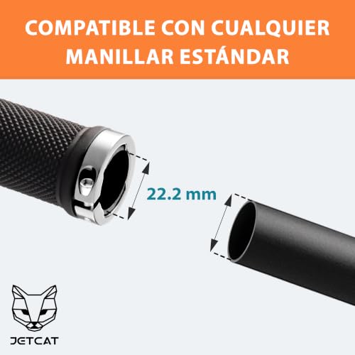 Mountain Bike Handlebar Grips - 130mm x 22mm - Black/Silver