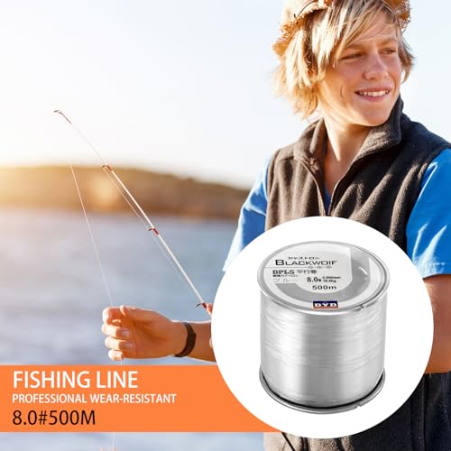 480 Yards Clear Nylon Fishing Line - Strong & Abrasion Resistant