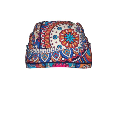 Cooling Bandana Skull Cap - Breathable Helmet Liner, Bohemian Mandala