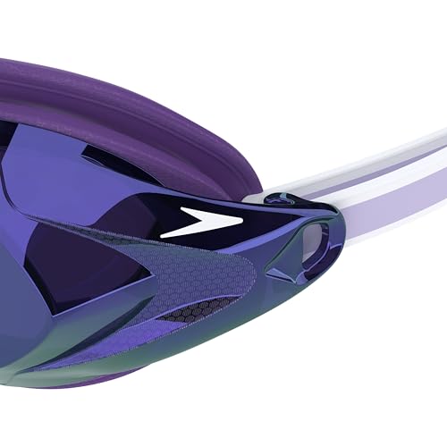 Speedo Women's Mirrored Vanquisher Swim Goggles - Purple Haze/Iris/Silver, Anti-Fog UV Protection