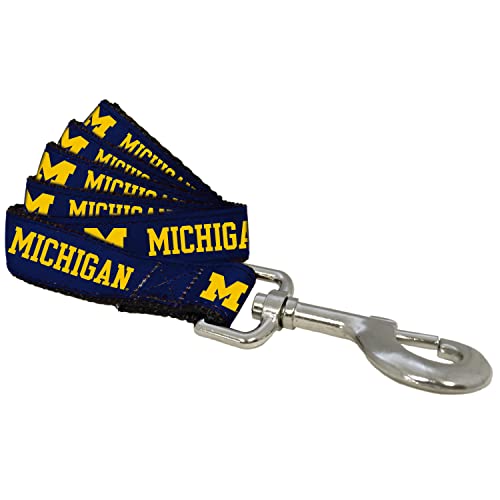 Michigan Wolverines Dog Leash - Large, 6 Feet Long