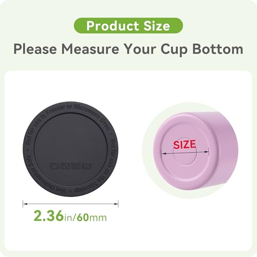 Silicone Tumbler Bottom Protector - Anti-Slip Base Pad for 60mm Cups