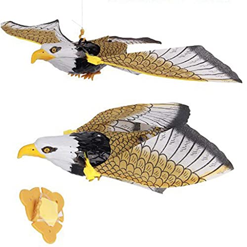 Hanging Flying Bird Scarer Decoy with Music - Rose